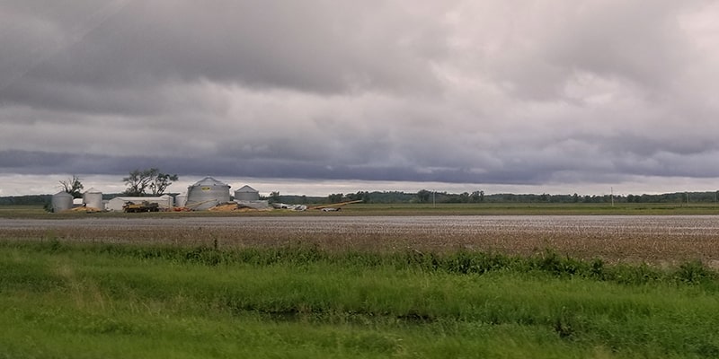 wet fields and grain bin collaspe - may 21 