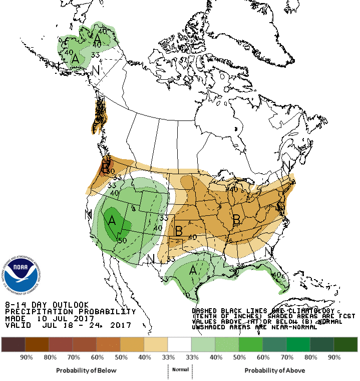 8-14 day outlook precip July10 2017