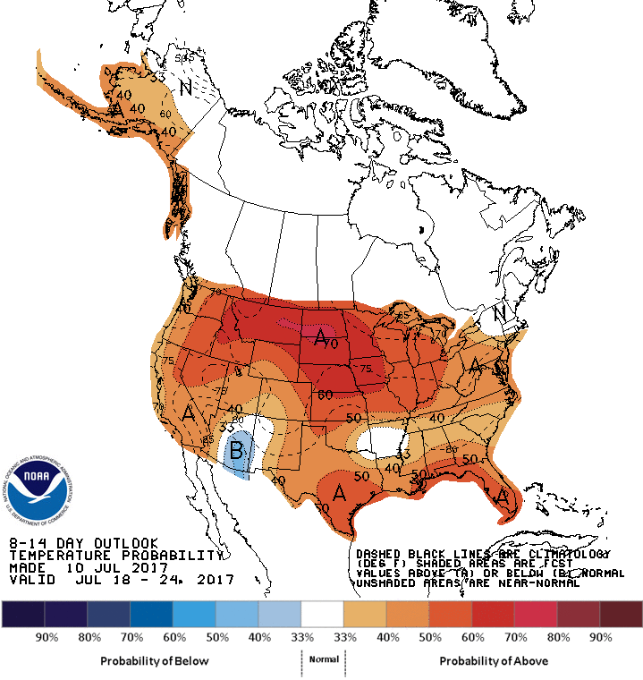8-14 day outlook temp July10 2017