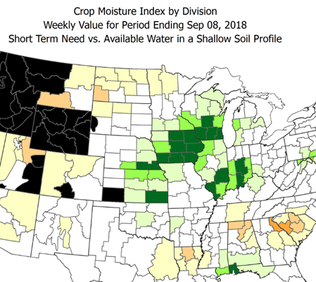 Corn moisture index September 8 2018