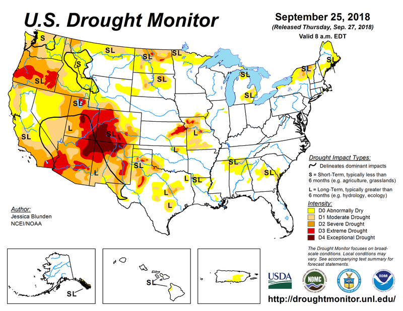 drought map 9-25-2018